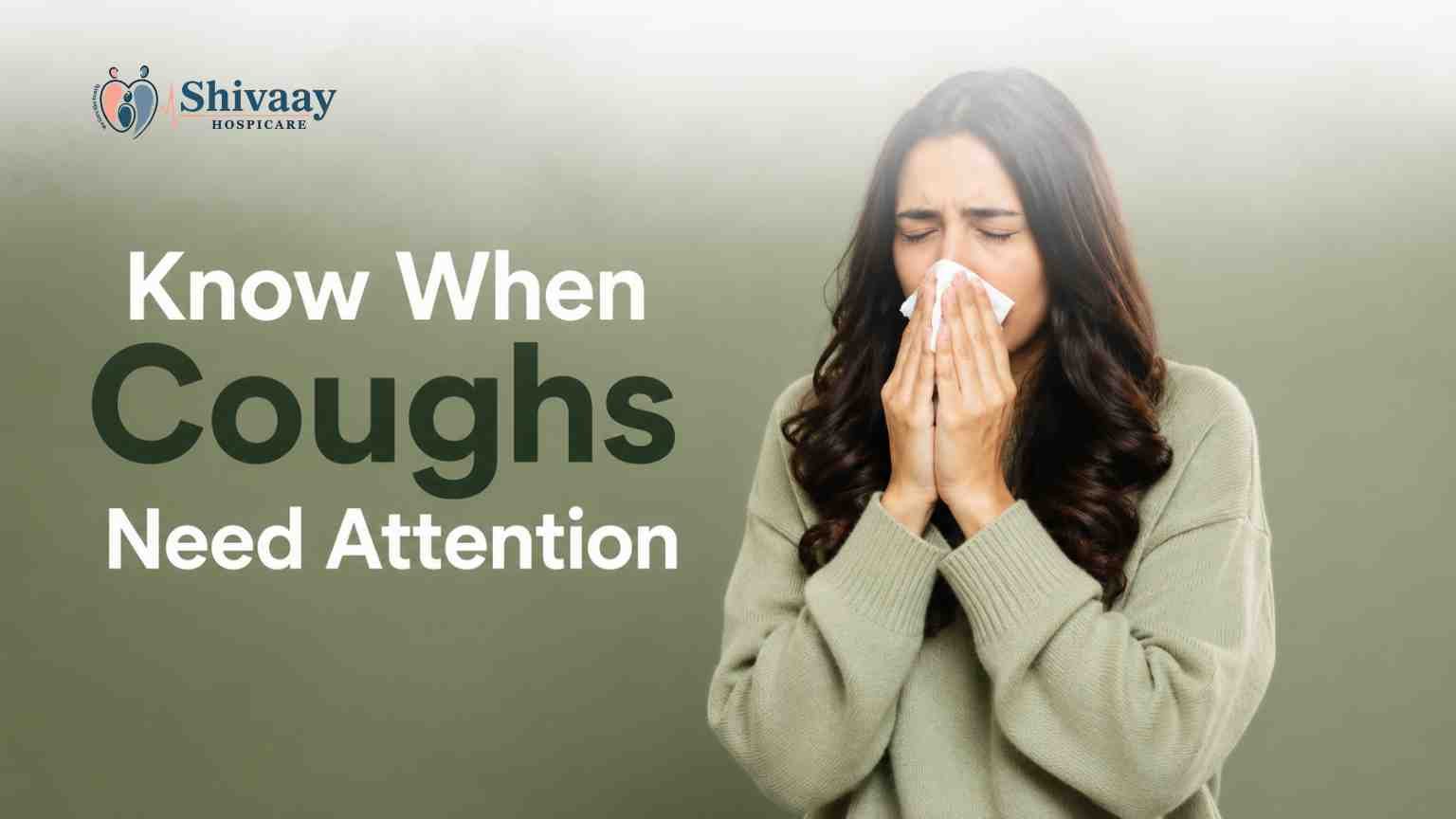 Woman covering her mouth with a tissue while coughing, representing a persistent cough that may require medical attention if it lasts too long.
